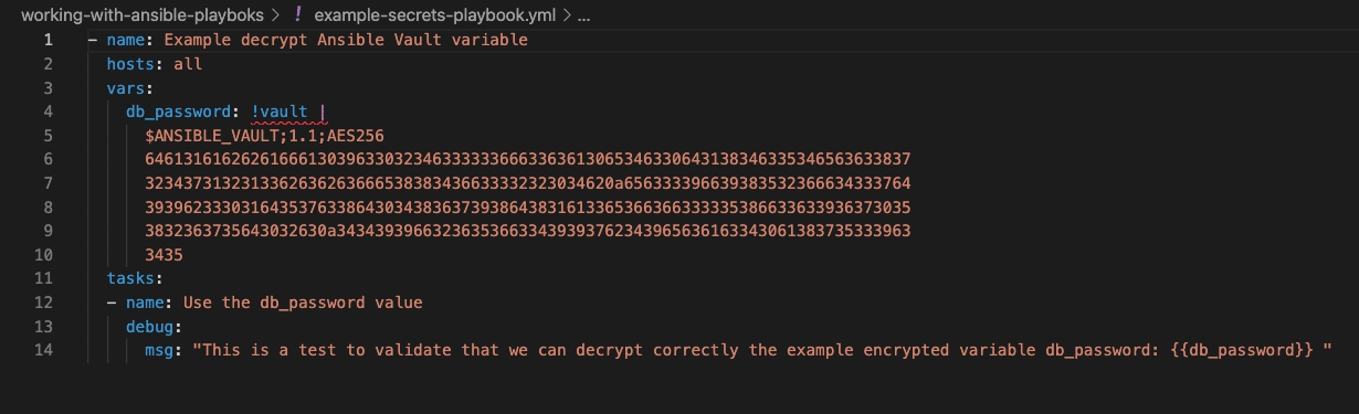 Encrypted variable
