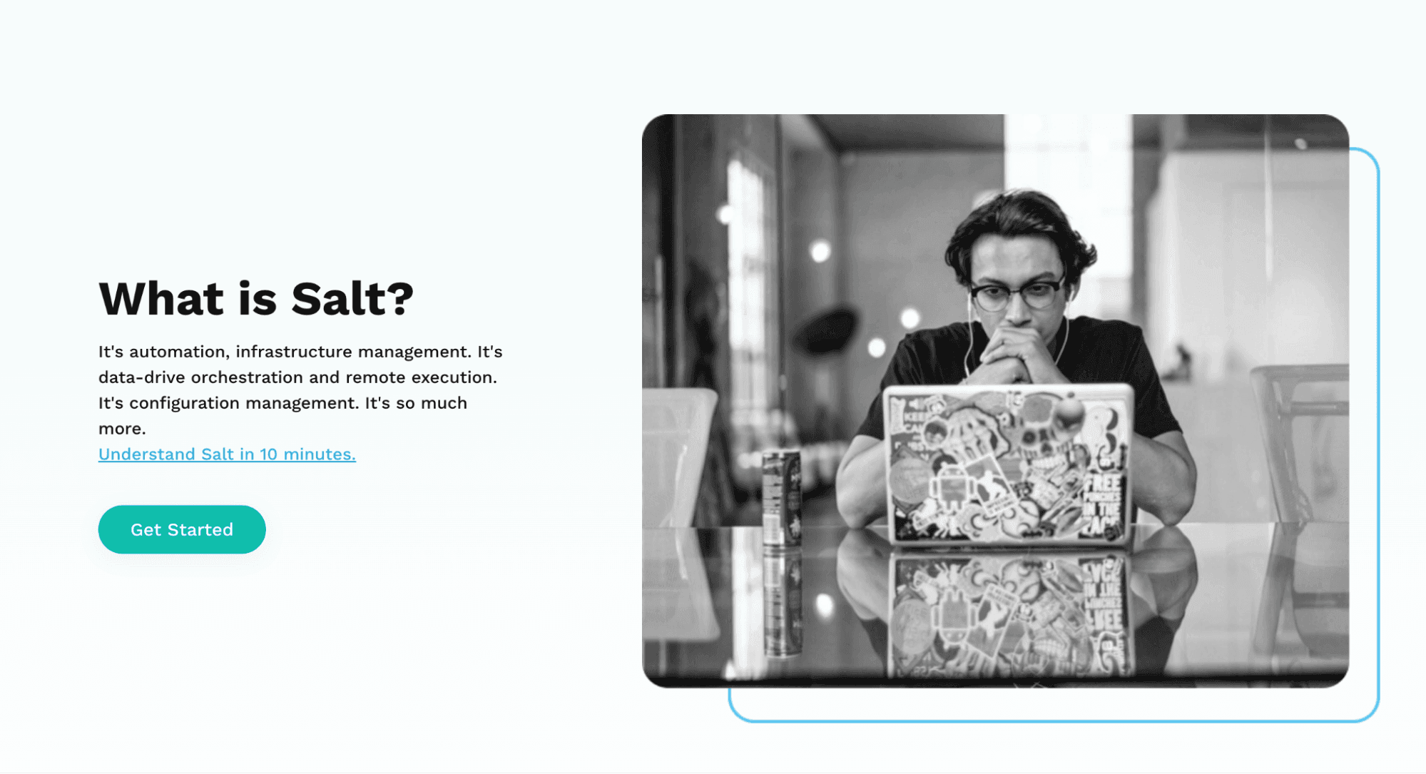 salt homepage screenshot