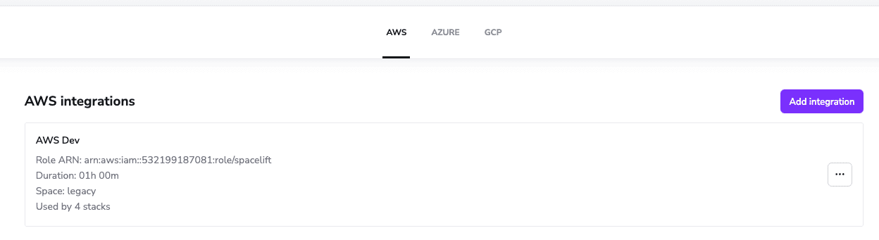 manage multiple terraform env aws integration