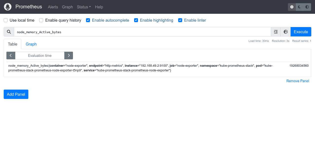 prometheus monitoring query's raw output