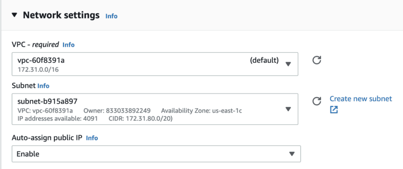 security groups auto-assign public IP