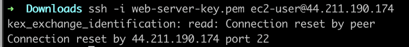 security groups ssh request time out