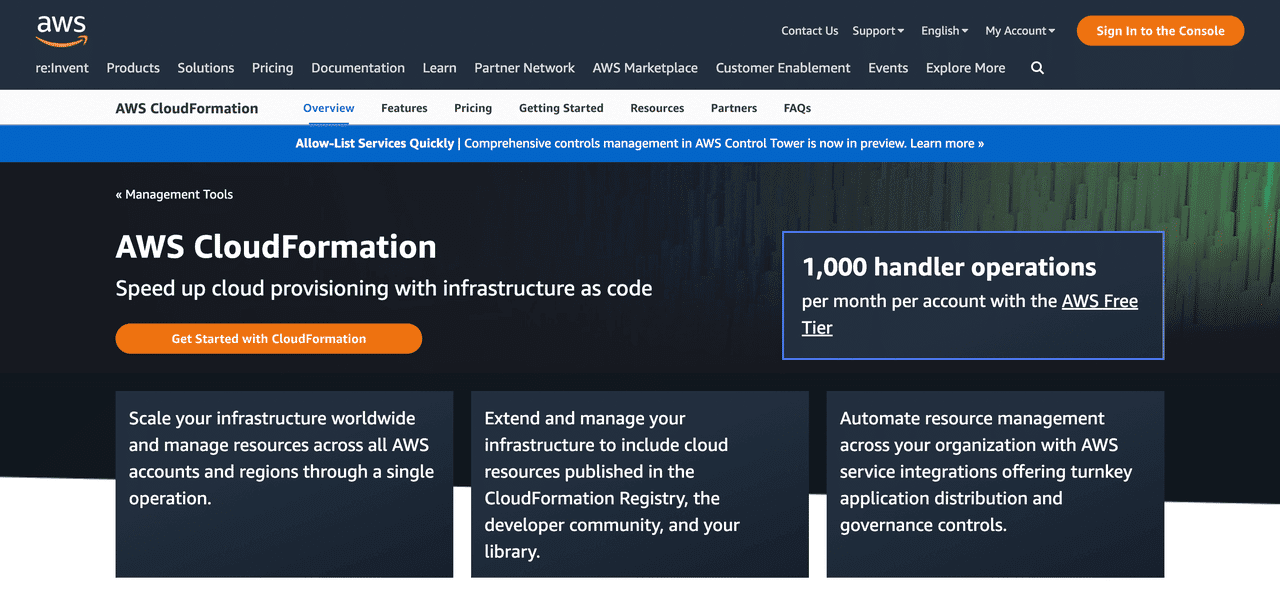 devops automation tools aws cloudformation