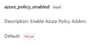 terraform aks Azure Policy Addon
