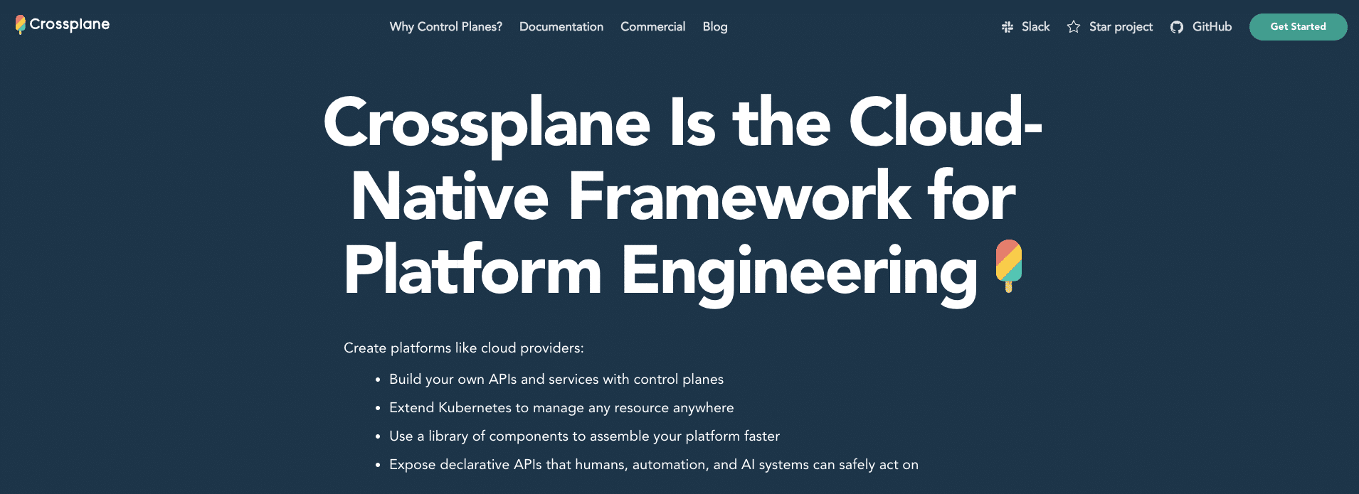 crossplane homepage screenshot