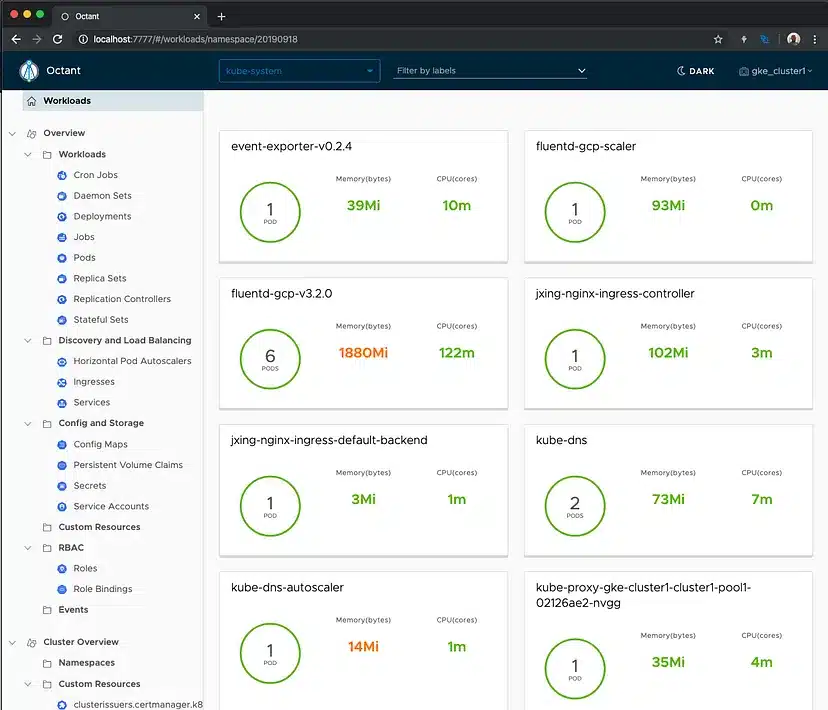 kubernetes dashboard alternatives octant