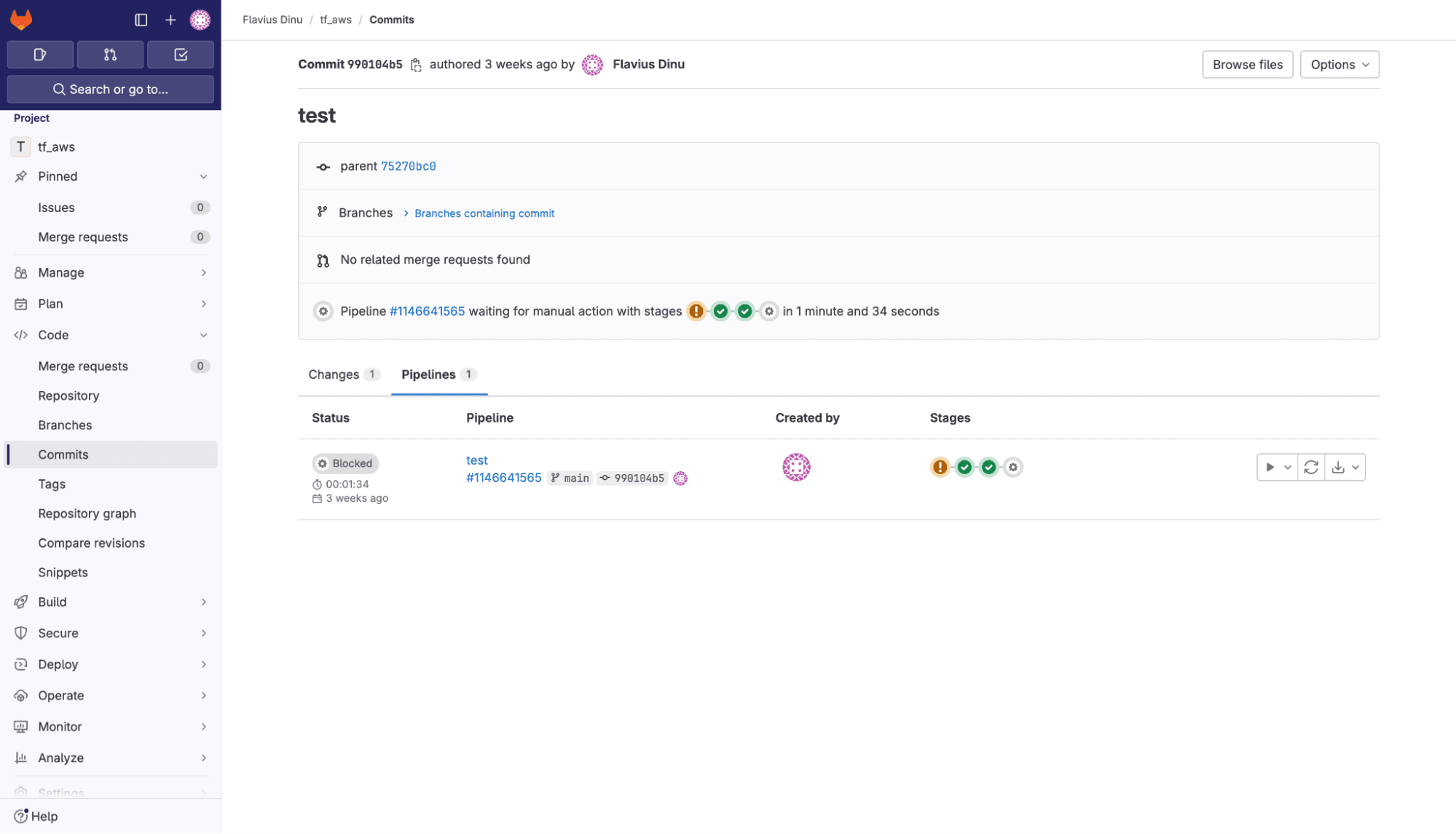 Terraform Enterprise alternative GitLab CI UI screenshot