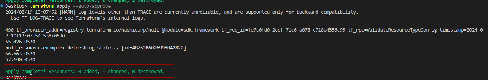 terraform null resource triggers
