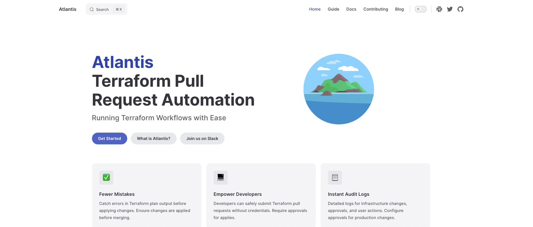 terraform cloud alternative Atlantis homepage screenshot