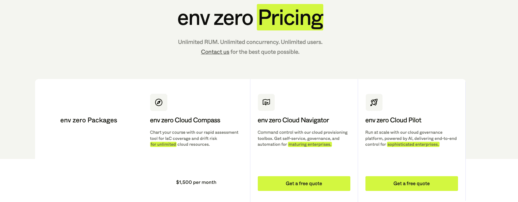 Terraform alternative env0 pricing