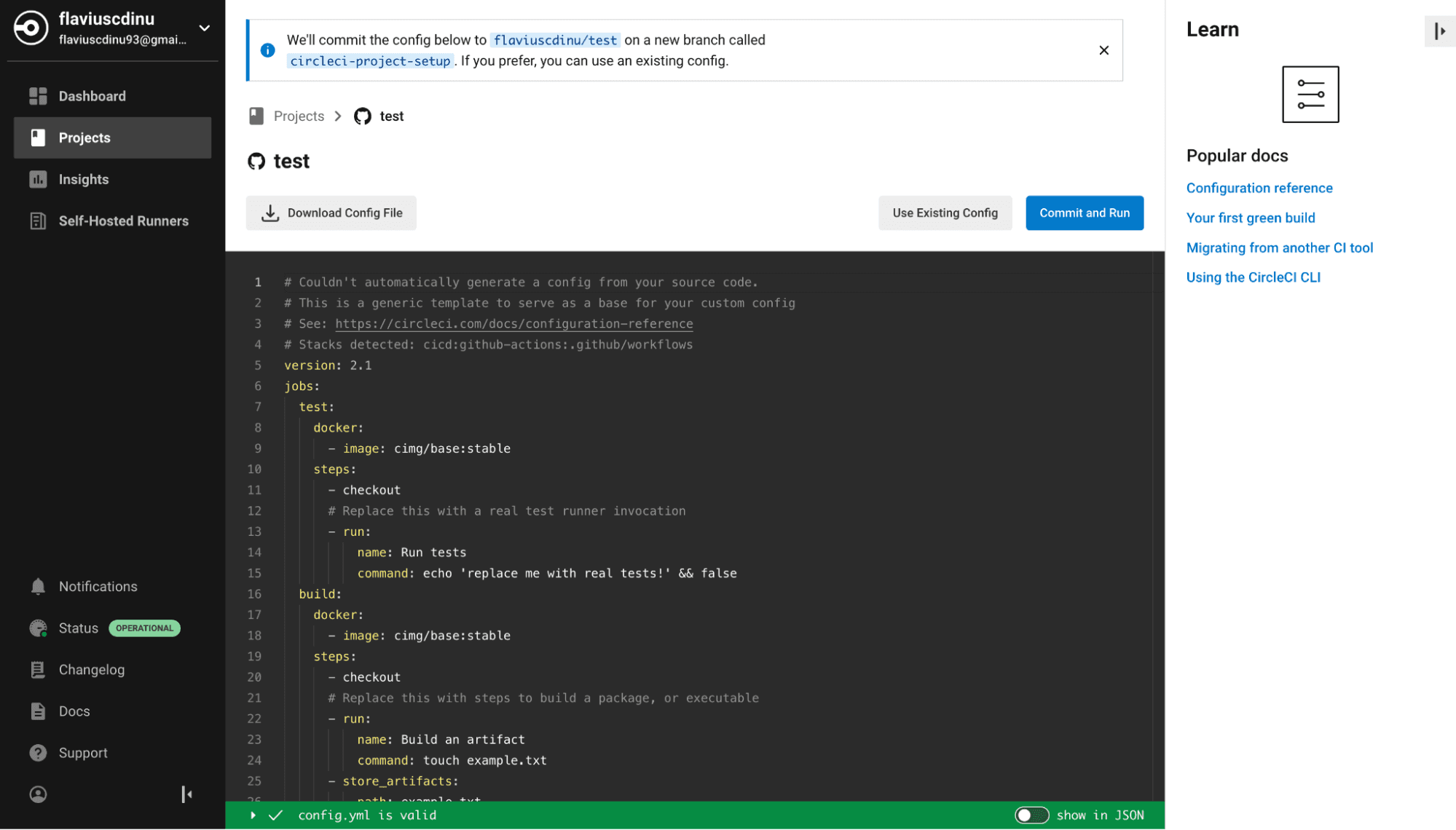 Terraform alternative circleci dashboard example