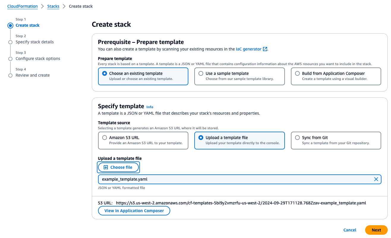cloudformation template reference