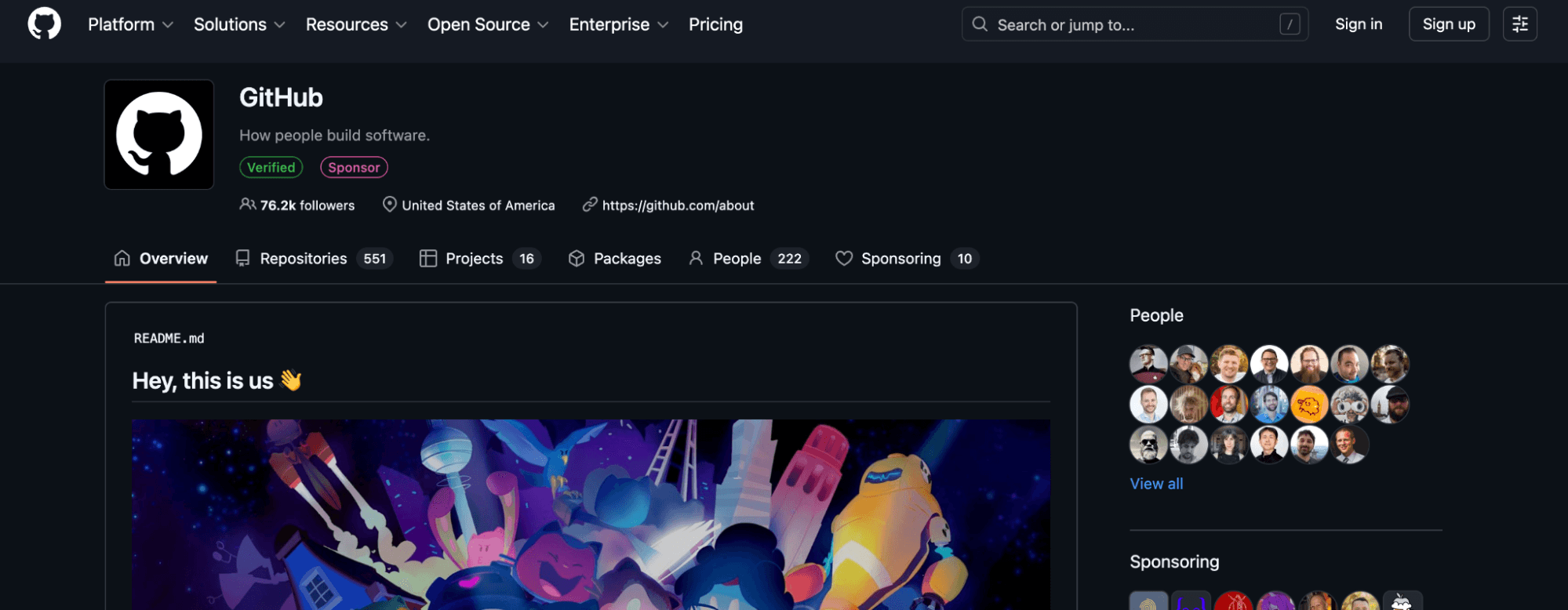 screenshot showing github repository page of the github itself