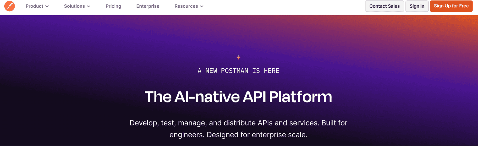 screenshot showing postman homepage