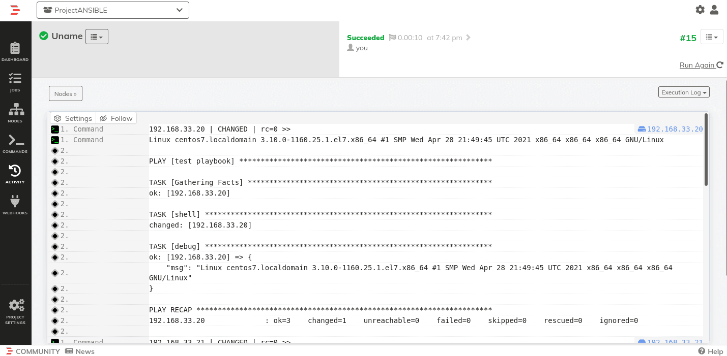 screenshot from the rundeck ui showing an example project