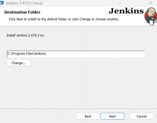 jenkins destination folder