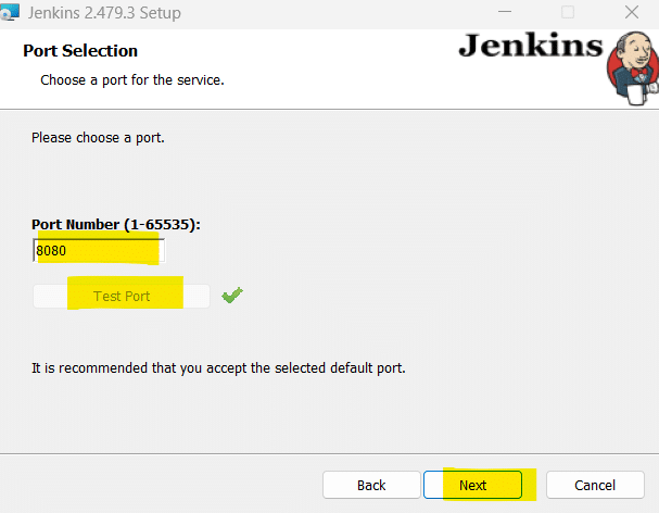 jenkins port selection