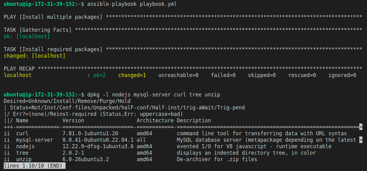 ansible apt install multiple packages