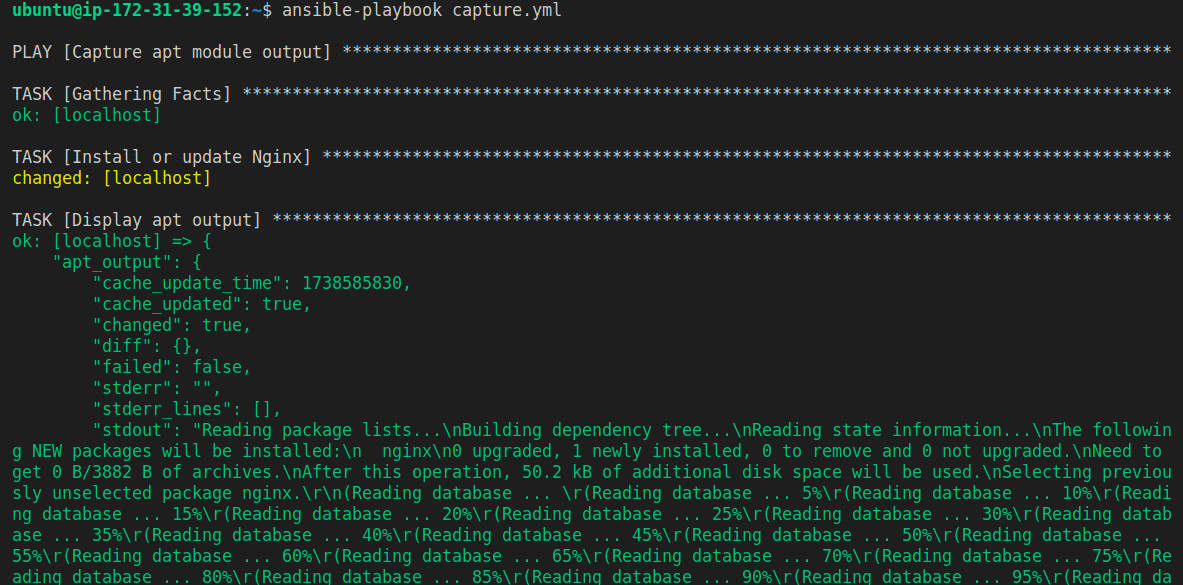 capture apt output