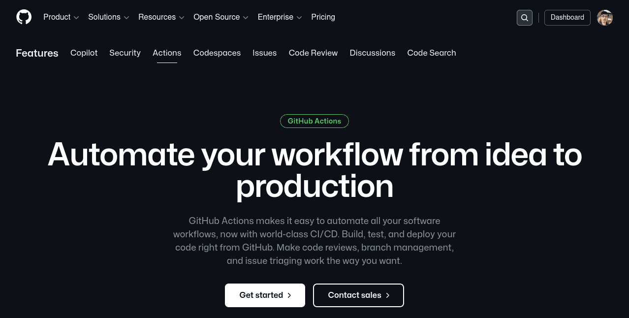 circle ci alternatives github actions
