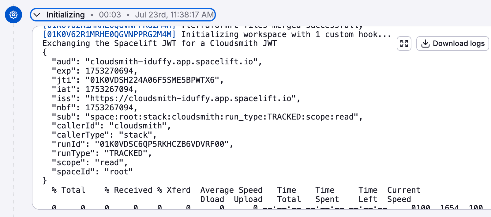 Spacelift runs your authentication script