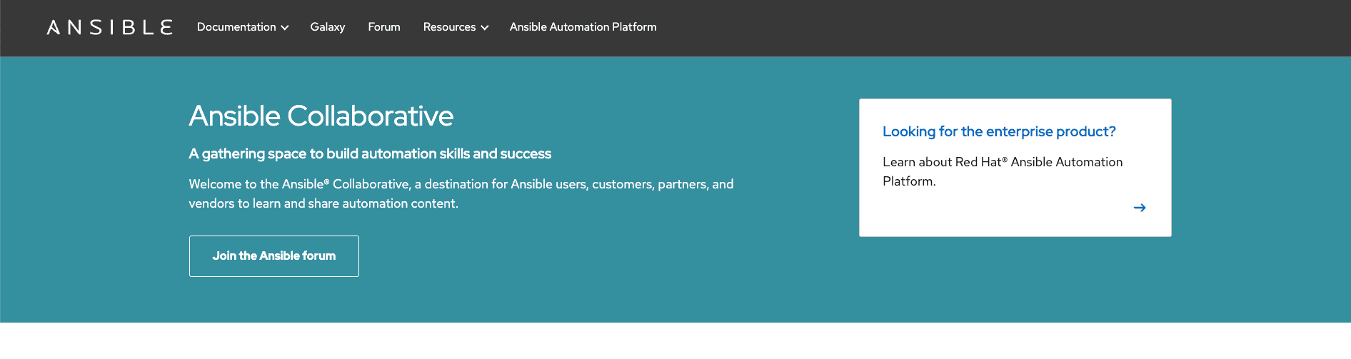 screenshot showing ansible page