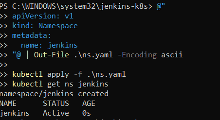 Create a Namespace