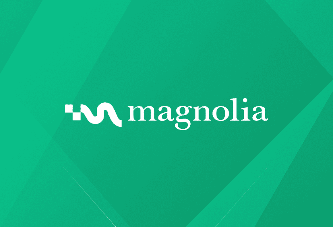 magnolia logo on a green background