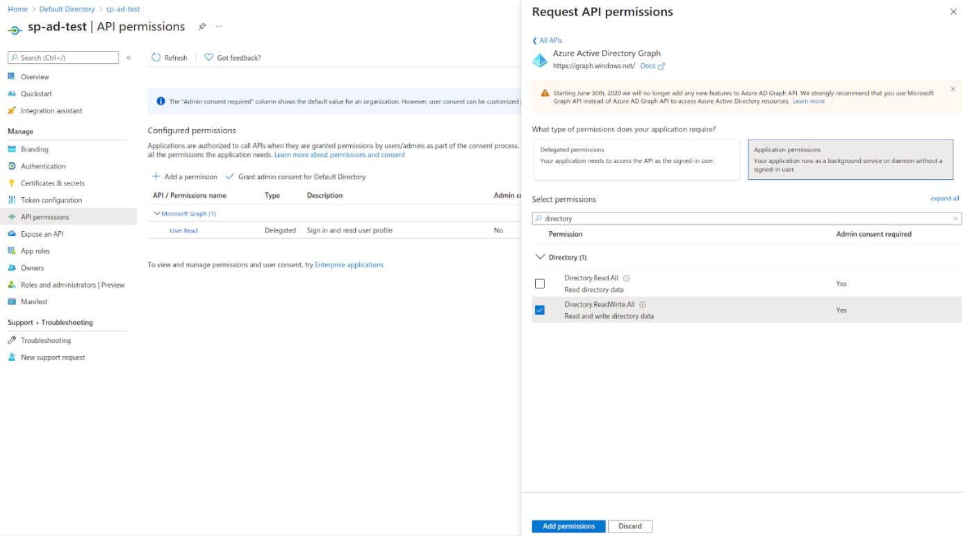 Azure Active Directory Graph API