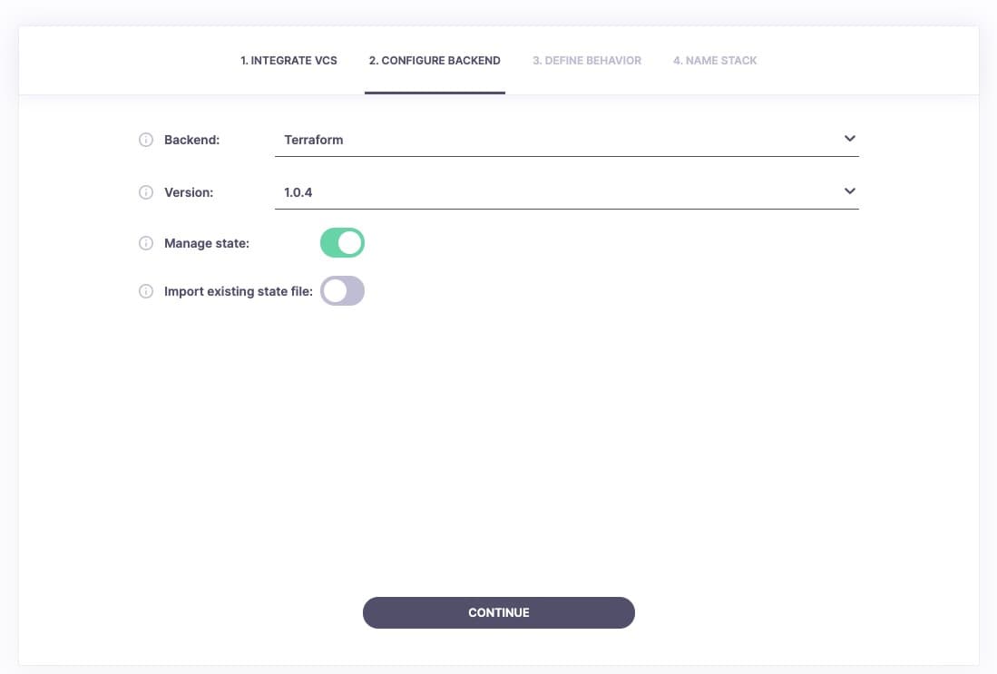 configure backend