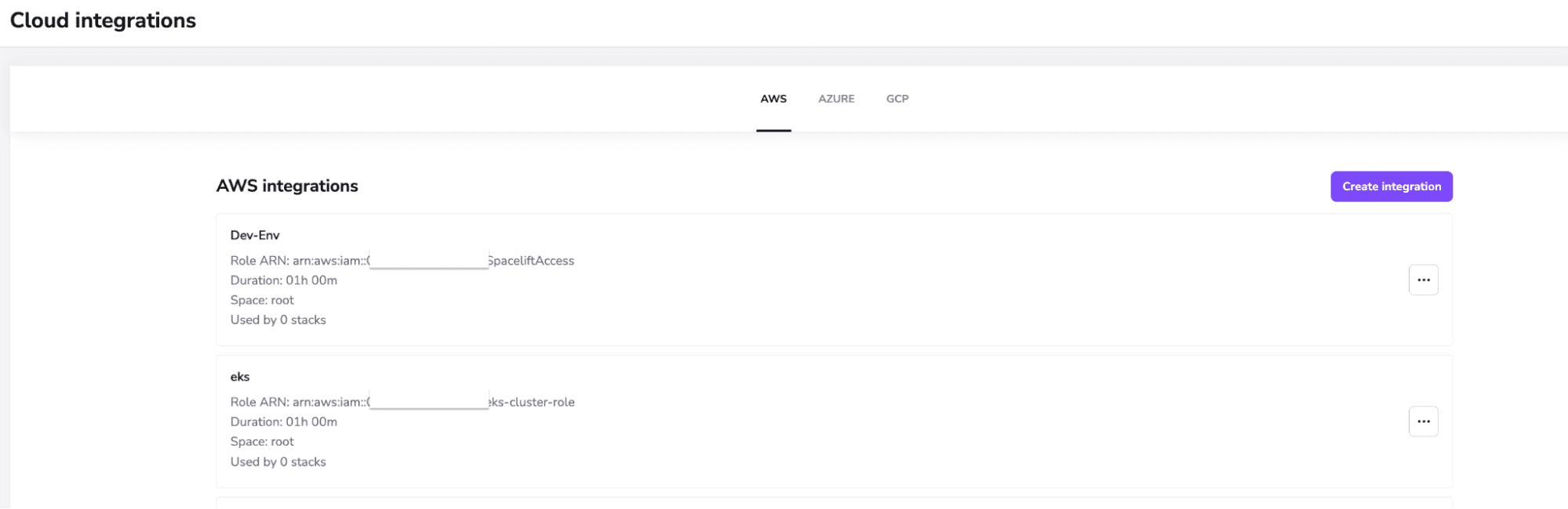 spacelift cloud integrations