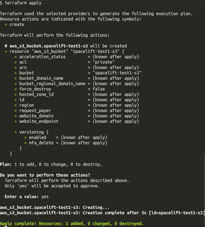 $ terraform apply
