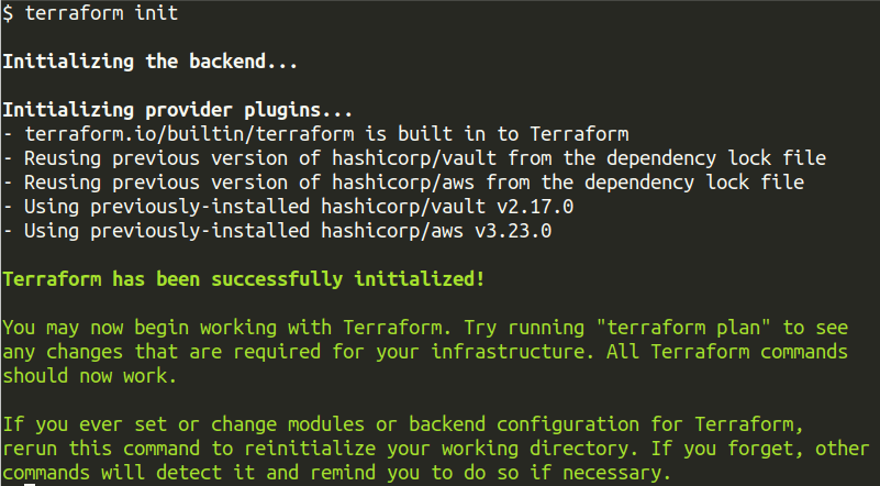 terraform init