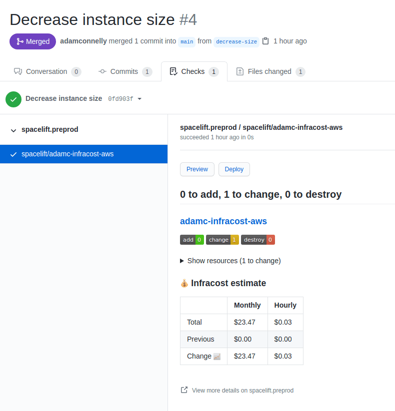 Decrease instance size