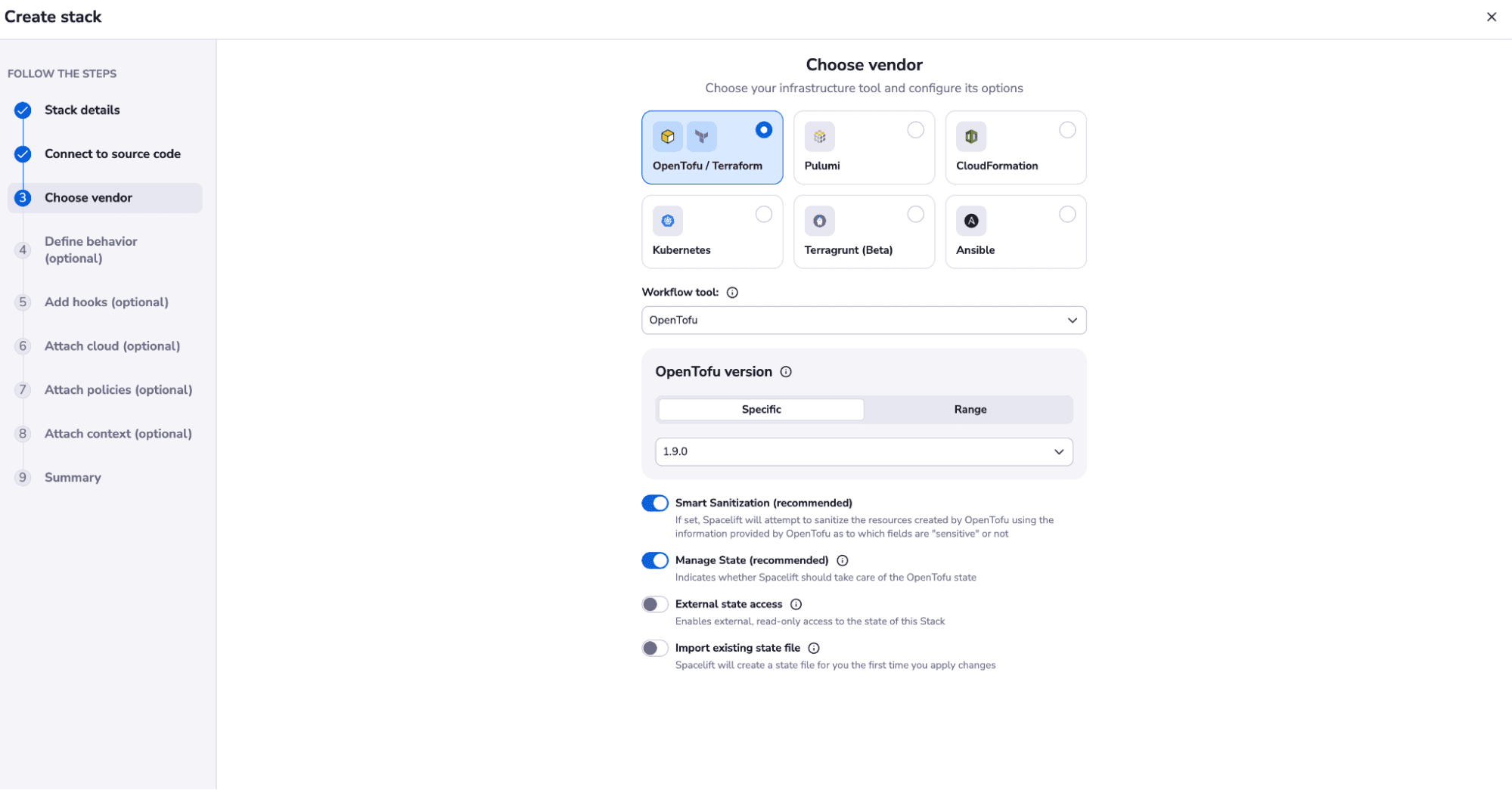 state management with spacelift