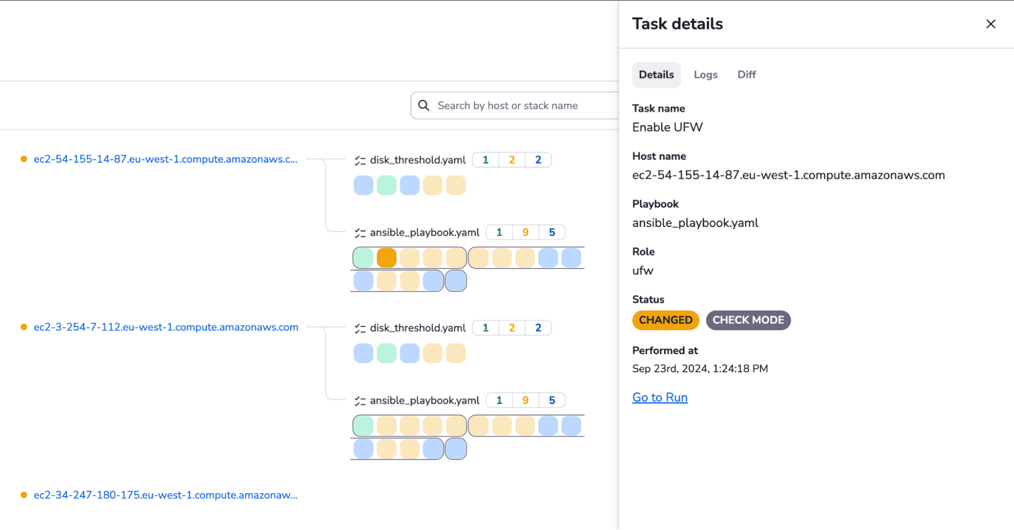 tasks and roles view