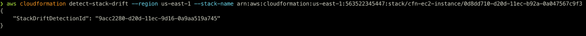 Drift detection on the command line with AWS CLI
