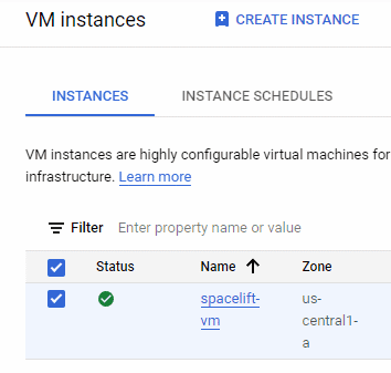 Spacelift Ansible - VM instances