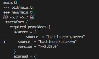 terraform fmt diff