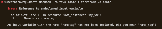 terraform invalid configuration