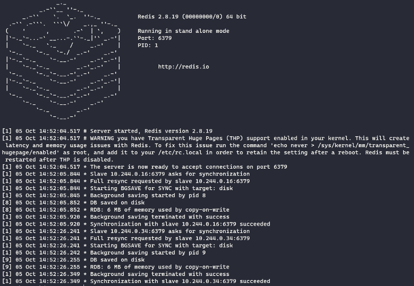 view pods redis