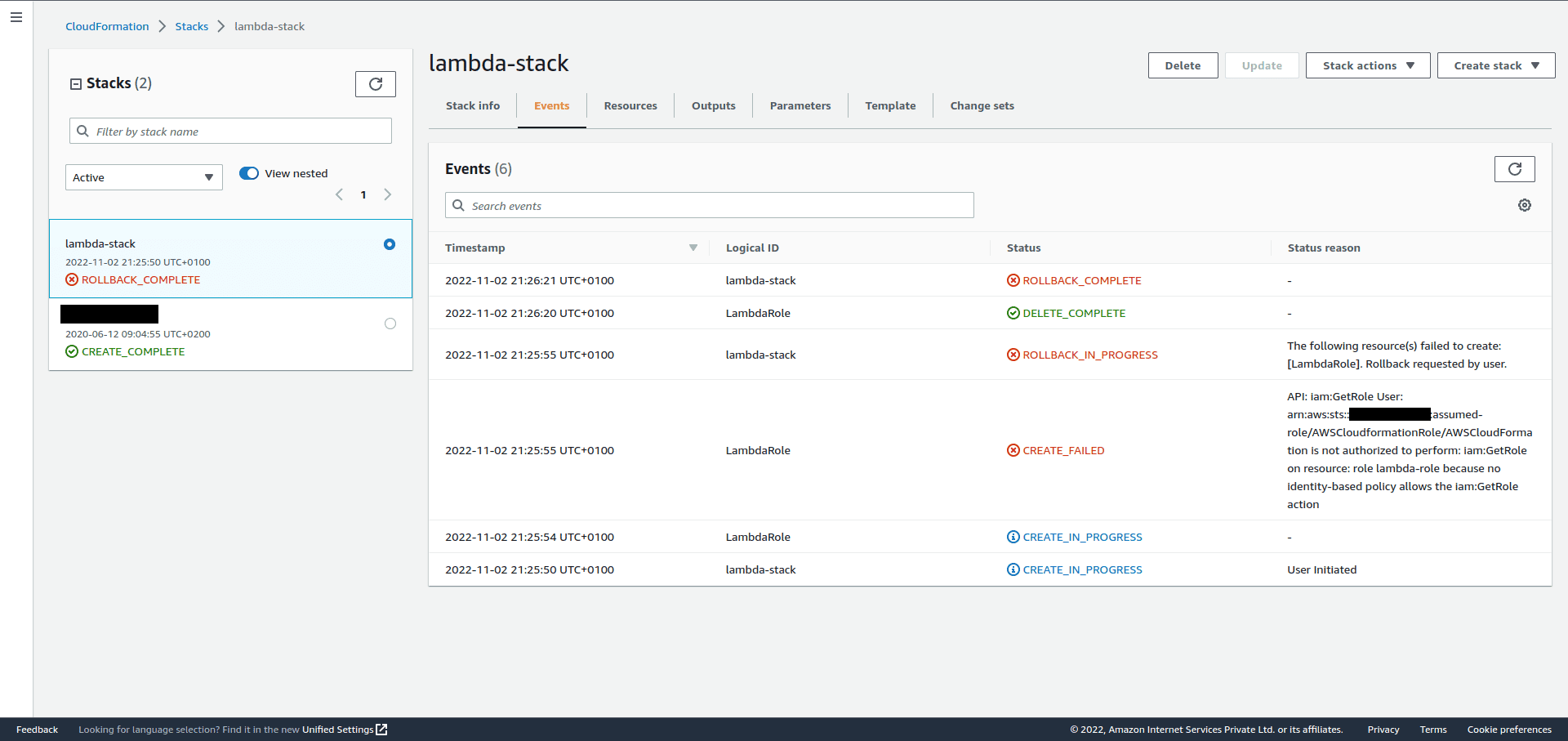 track the progress of the stack