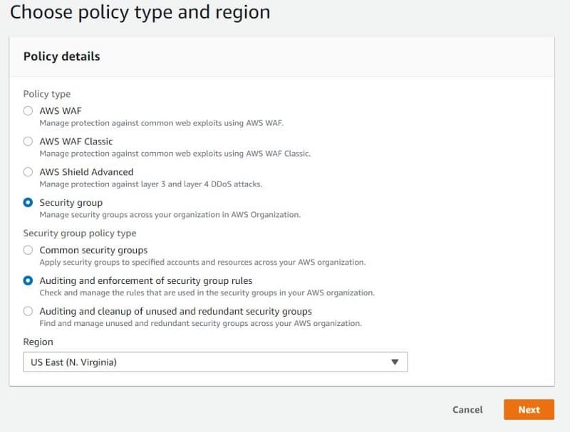 security groups policies