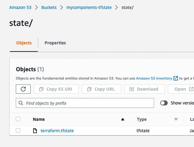 terraform s3 backend state