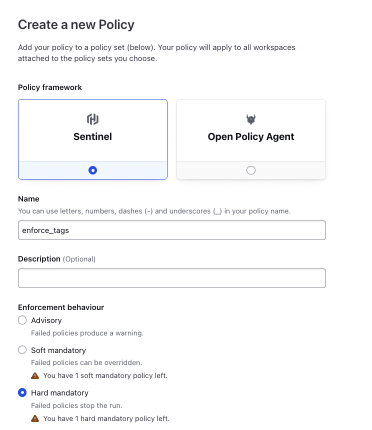 terraform cloud create policy