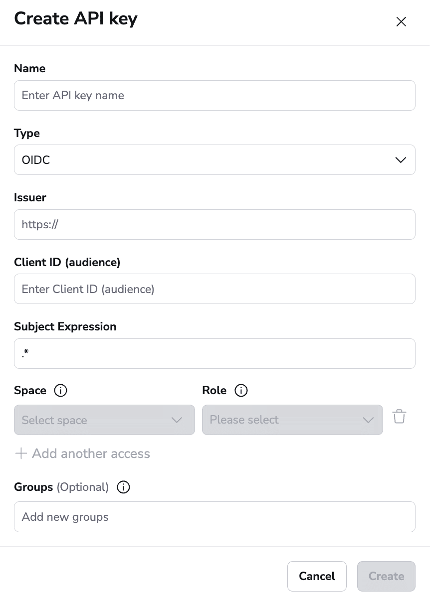 OIDC Backed API keys