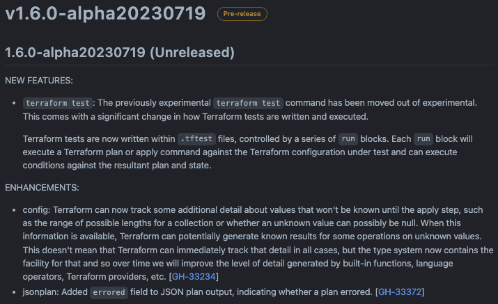 terraform version release