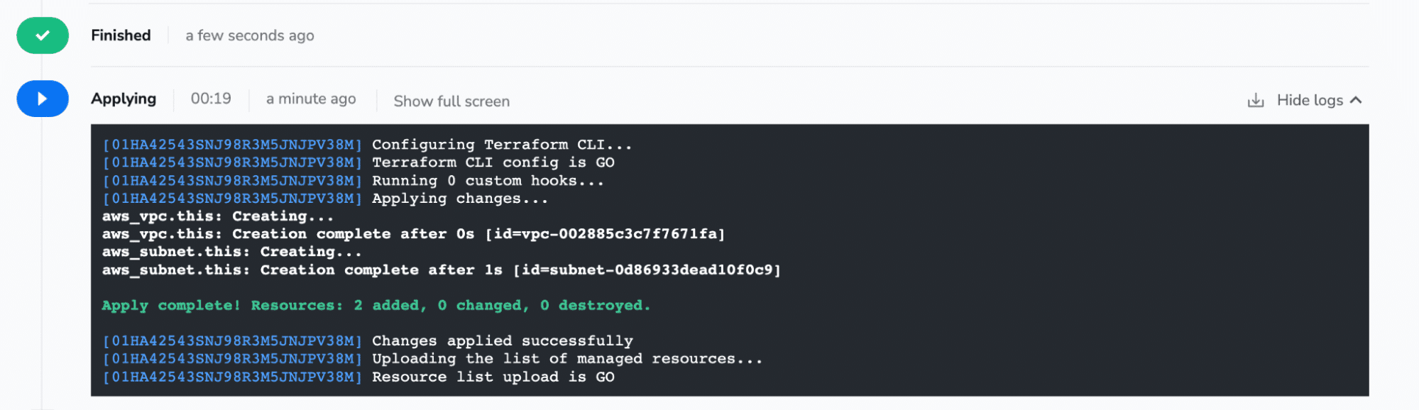 terraform crossplane apply