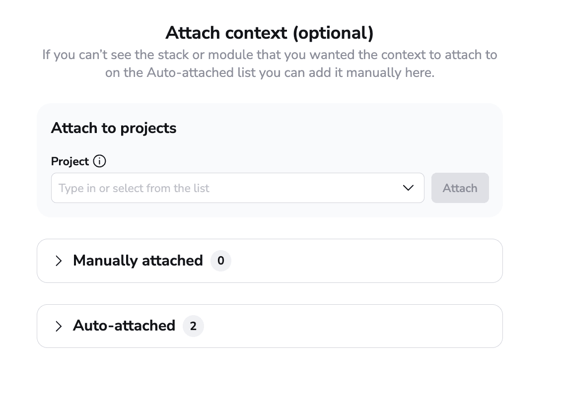 attach context