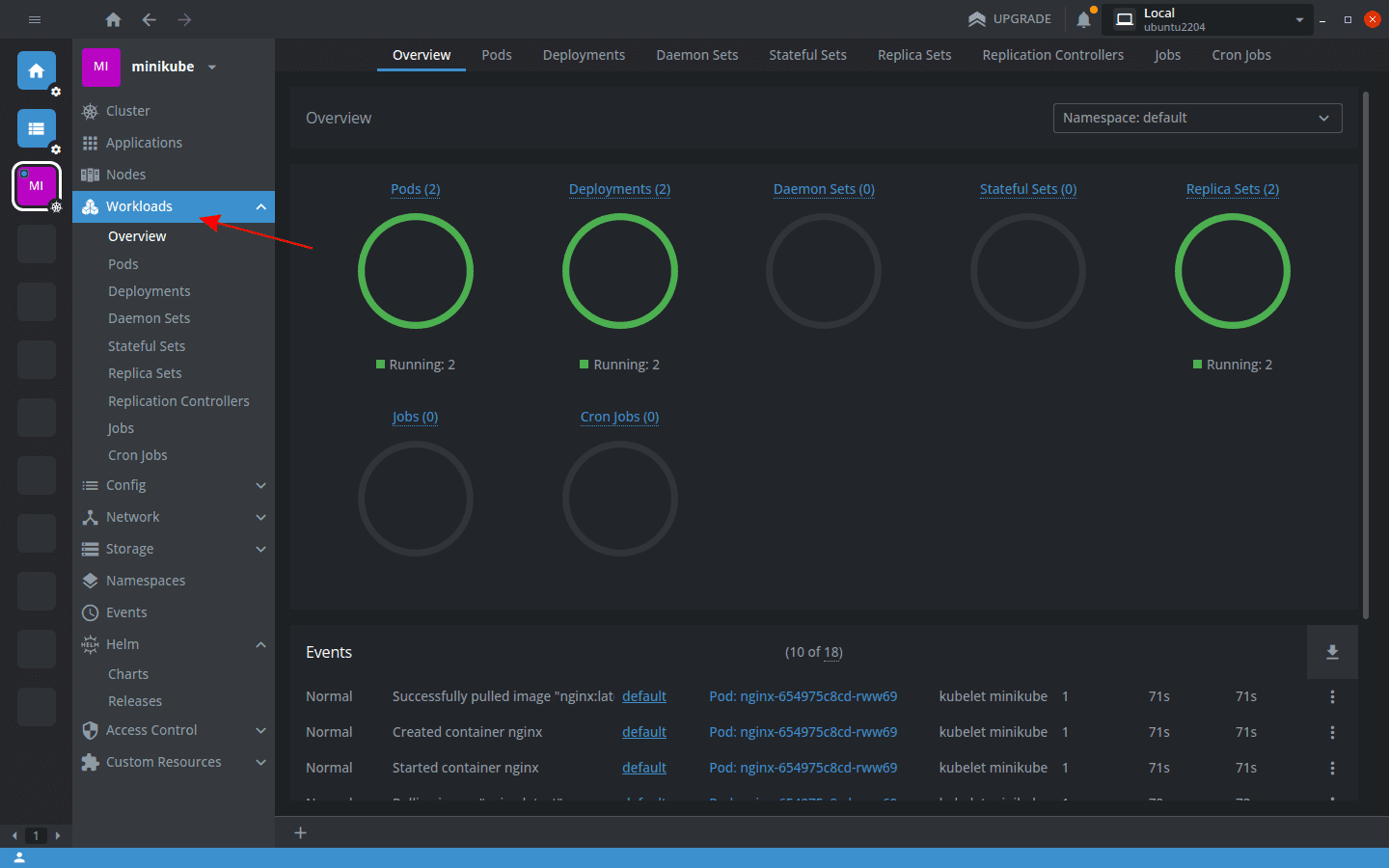 cluster workloads with Lens